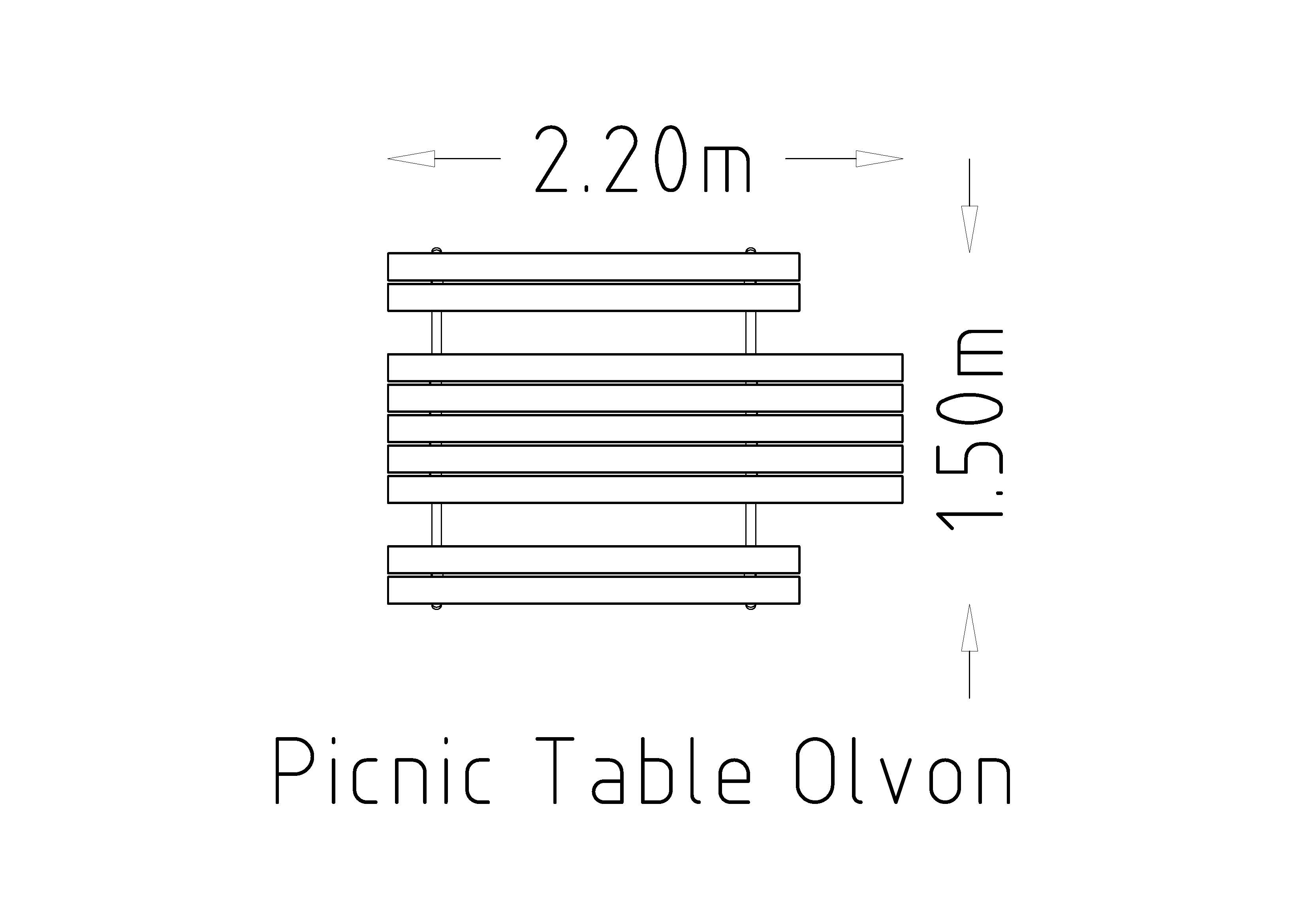 Stól piknikowy Olvon