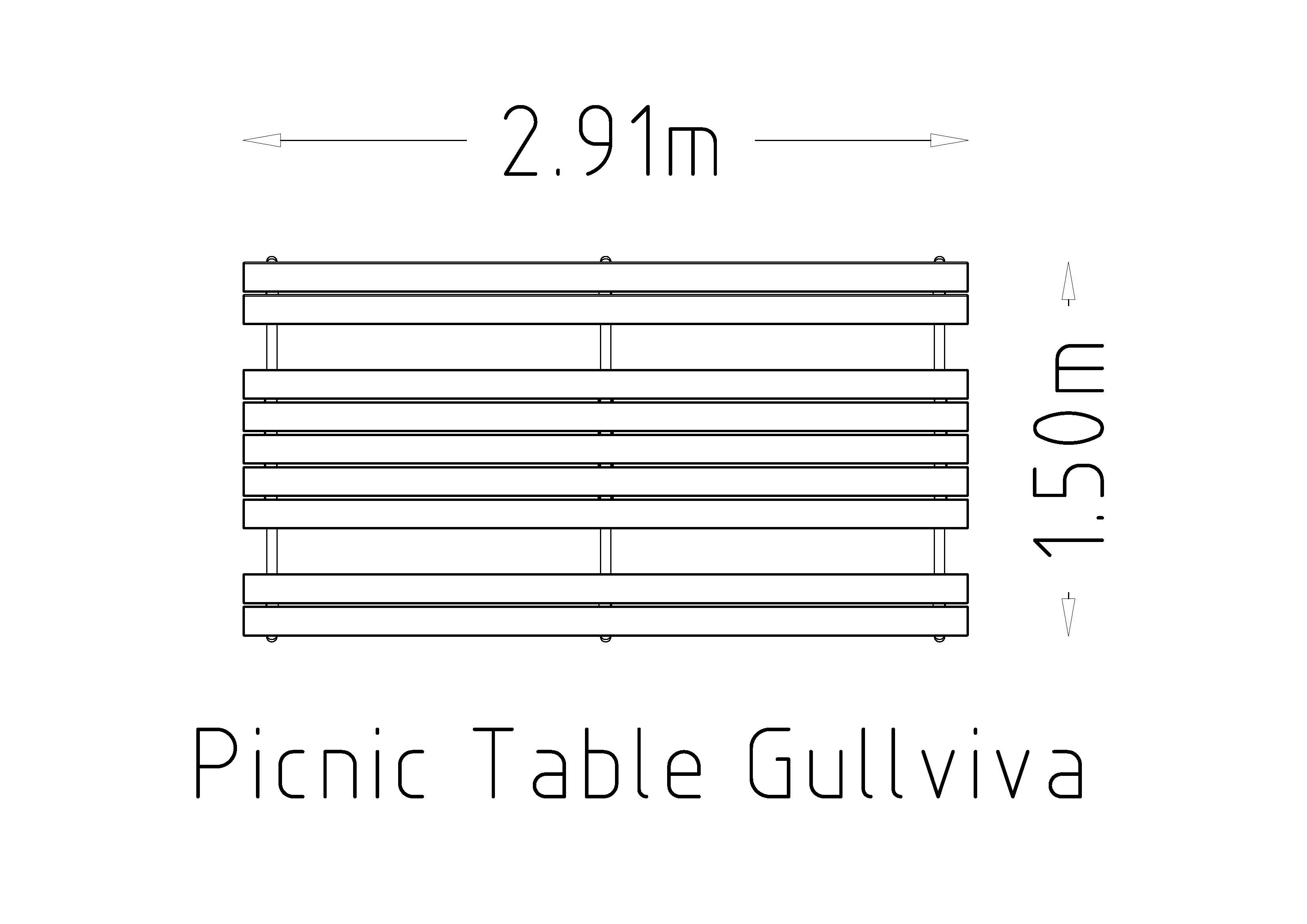 Stól piknikowy Gullviva