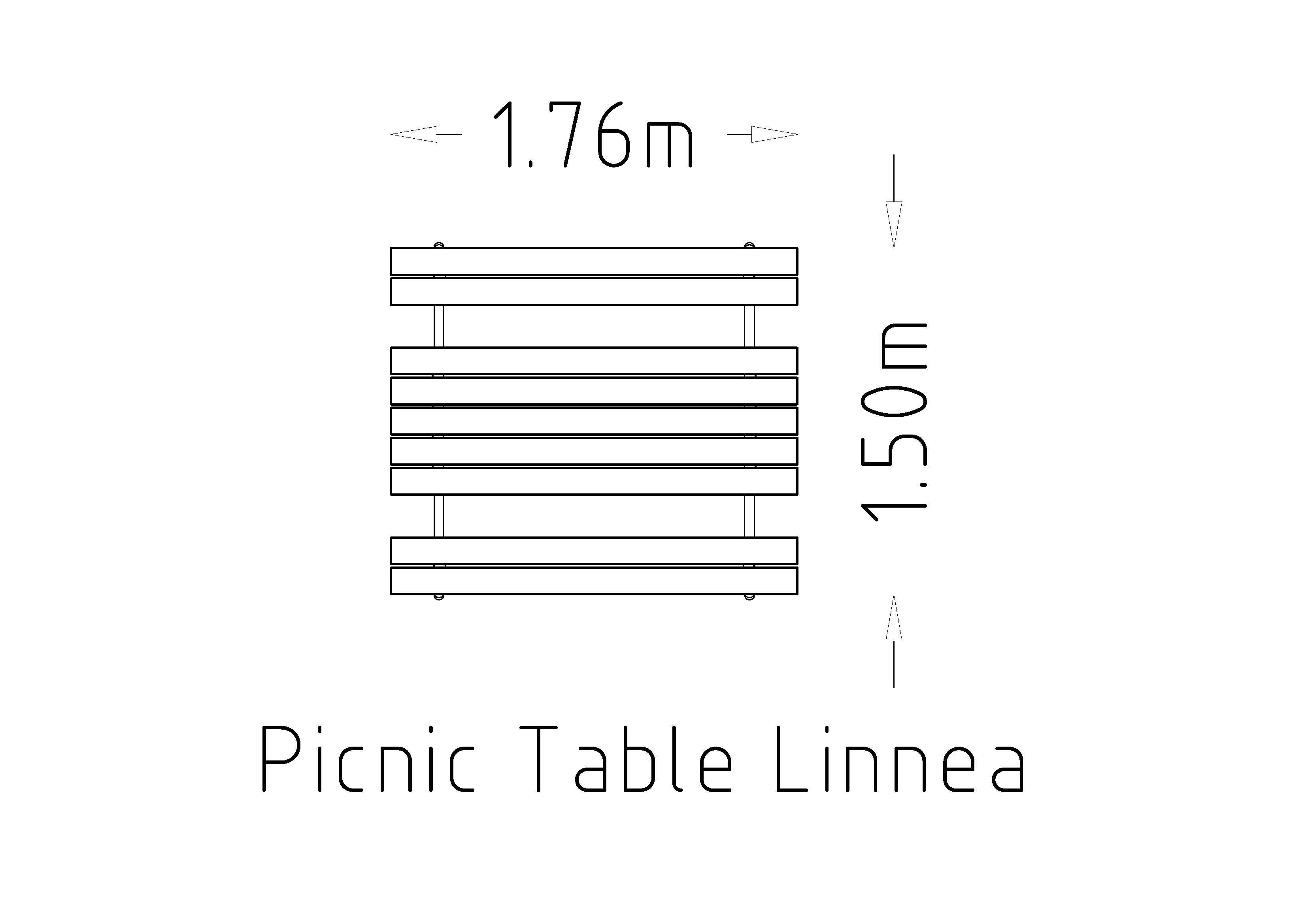 Stól piknikowy Linnea