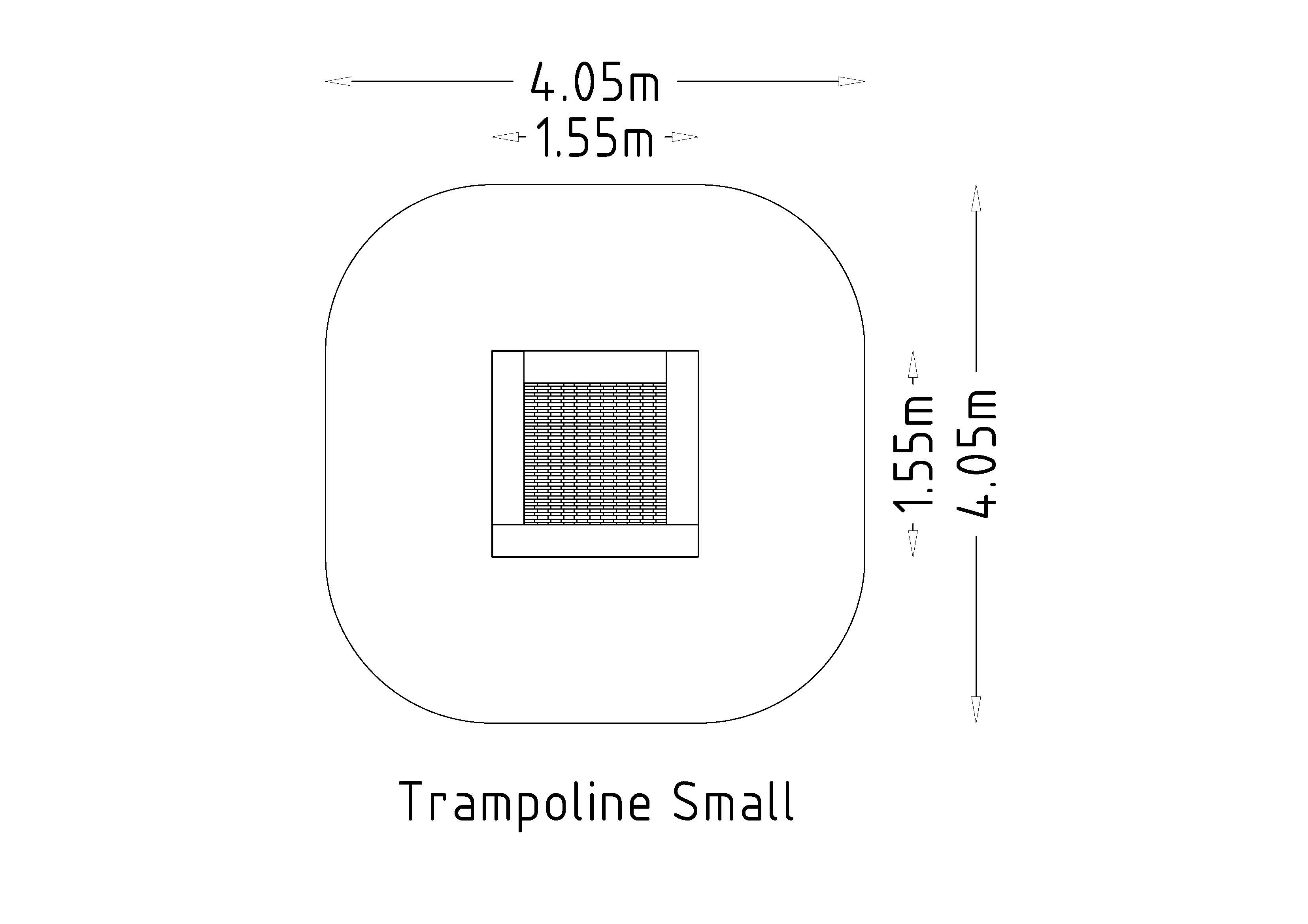 Trampolina 1x1m