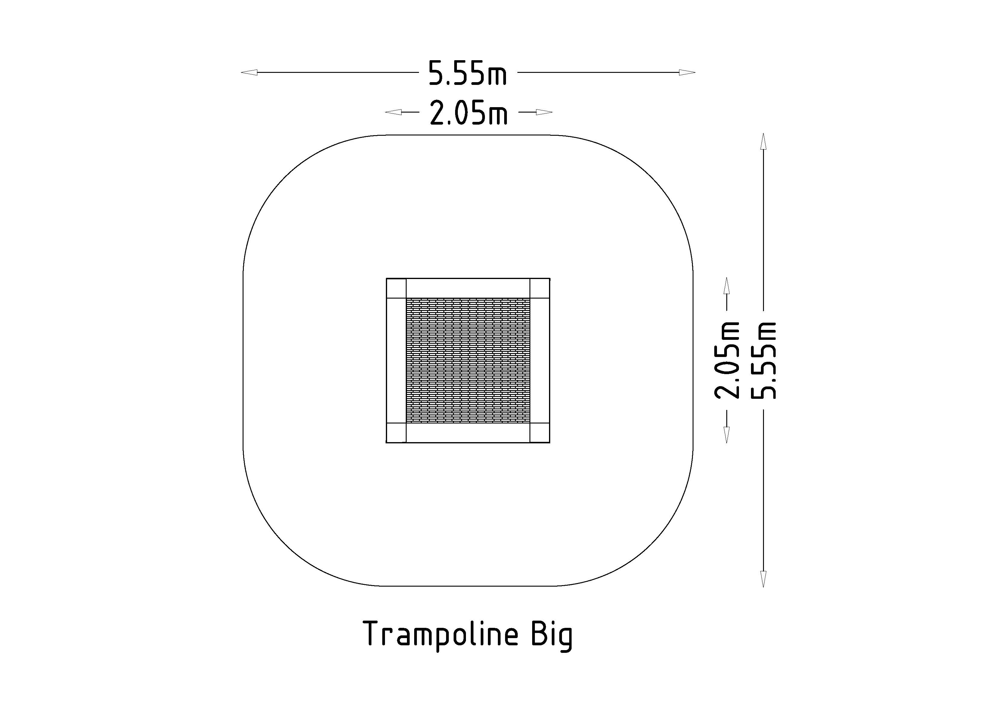 Trampolina 1.5x1.5m