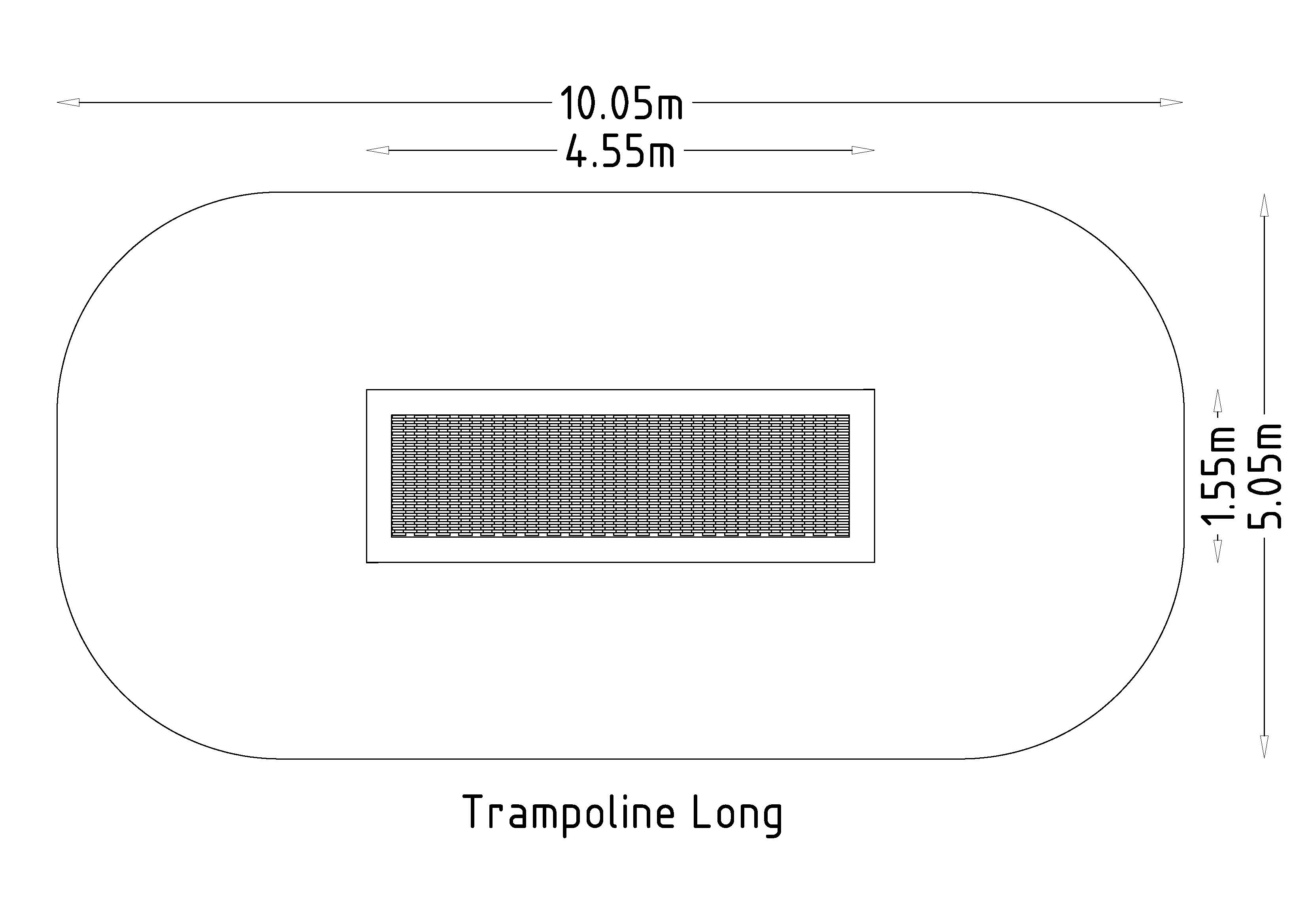 Trampolina 1x4m
