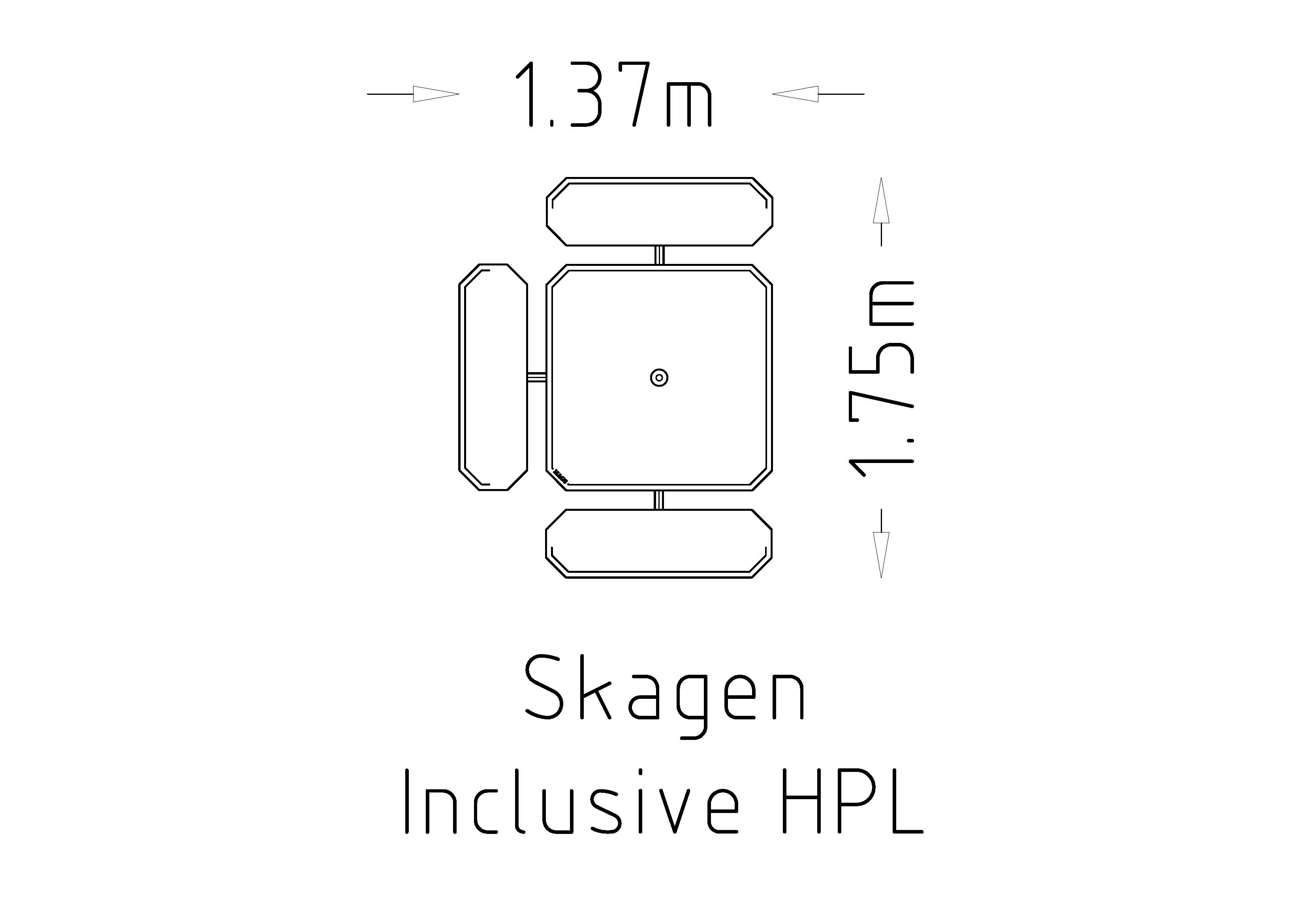 Picnic Table Skagen HPL